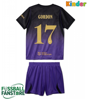 Barcelona Anthony Gordon #17 Replik Auswärtstrikot Kinder 2026-27 Kurzarm (+ Kurze Hosen)